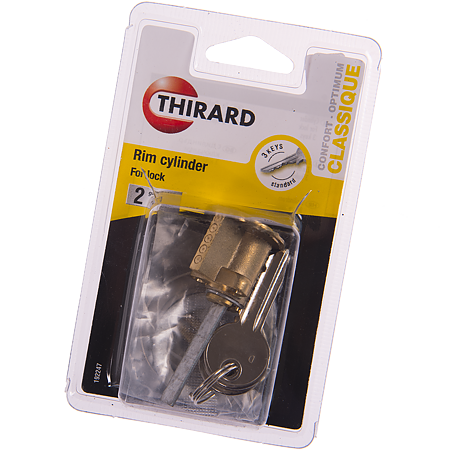 Cilindru pentru broasca aplicata, Thirard RIM, alama, 3 chei