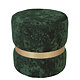 Taburet Ring, inel auriu, catifea verde E57, rotund, 38 x 38 x 40 cm