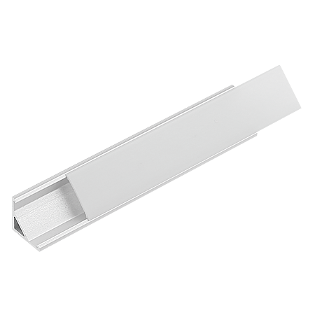Profil aluminiu LED pentru colt, capac transparent, latime 20 mm, 3 m