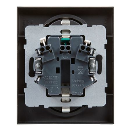 Priza dubla 2P+T New Suno, Legrand 721426, 16 A, negru