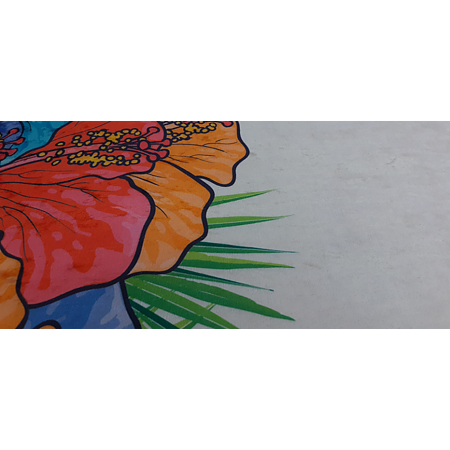 Covor bucatarie Kitchen Flowers, 100% PES, imprimeu digital cu flori, multicolor, 70 x 140 cm