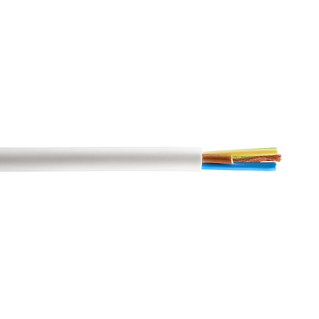 Conductor Flexibil MYYM H05VV-F, 3 x 0.75 mm2, izolatie PVC, alb, cupru, 150 m