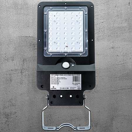 Corp de iluminat stradal Hepol, cu panou solar si senzor miscare, 8W, IP65