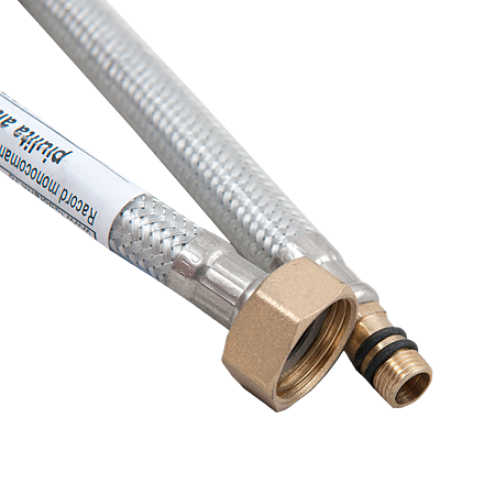 Racord ½ pentru baterii monocomanda, inox, argintiu/auriu, flexibil, 800 mm Racord ½ pentru baterii monocomanda, inox, argintiu/auriu, flexibil, 800 mm