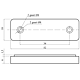 Picior plat plastic alb