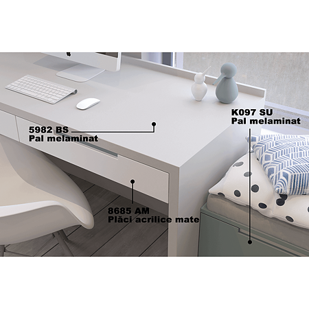 Pal melaminat Kronospan, Midie 5982 BS, 2800 x 2070 x 18 mm