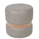Taburet Ring, inel stejar, stofa crem M601, rotund, 38 x 38 x 40 cm