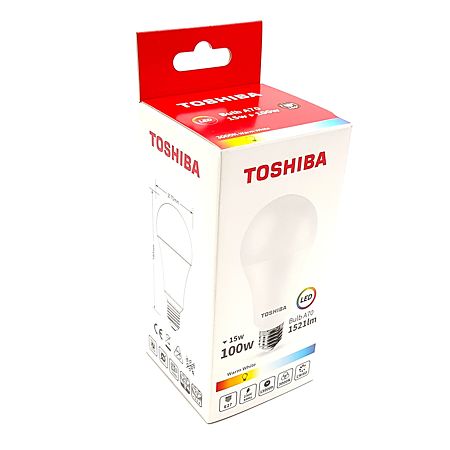 Bec LED Toshiba A70, E27, 15 W, 1521 lm, lumina calda 3000 K