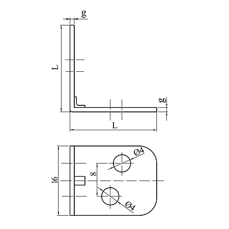 Coltar tip L, 20x20 mm Coltar tip L, 20x20 mm
