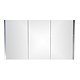 Oglinda cu dulap pentru baie Sanitop Monart, PAL, gri periat, 3 usi, 120 x 16 x 70 cm