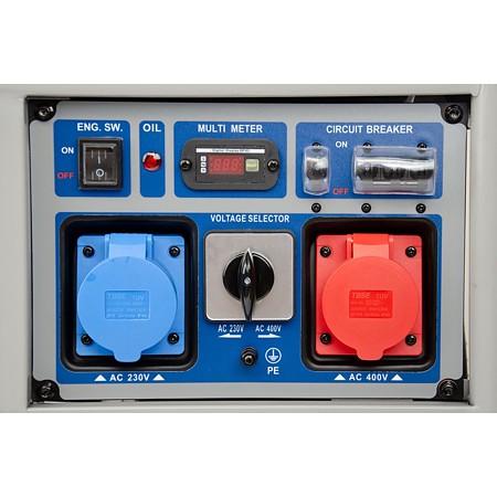 Generator de curent trifazat Hyundai HY-8001T, 7 KW , 2 prize x 230 V, benzina, 25 l