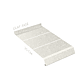 Glaf metalic exterior Caretta Briliant Z250, otel, alb, RAL 9002, 3000 x 250 mm