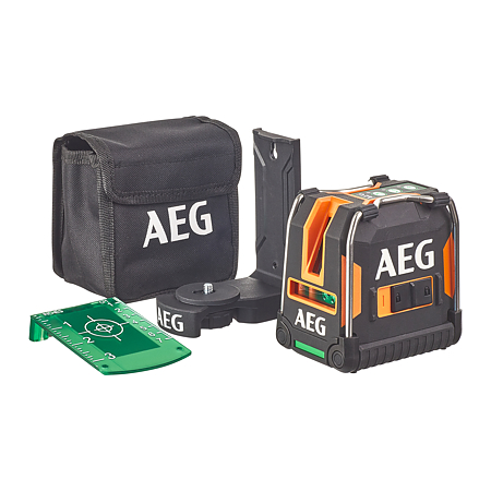 Nivela laser AEG CLG330-K cu 3 linii in cruce, lumina verde + punct plumb in jos, 30 m Nivela laser AEG CLG330-K cu 3 linii in cruce, lumina verde + punct plumb in jos, 30 m