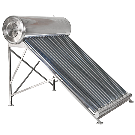 Panou solar nepresurizat, boiler inox, 100 l, 12 tuburi, regulator