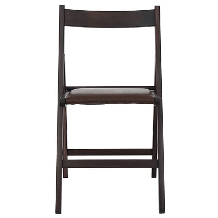 Scaun pliabil lemn Basic, wenge, sezut piele ecologica, 79 x 42 cm