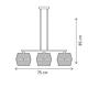Suspensie Klausen Freya SP3, KL113021, 3 x E27, negru-auriu