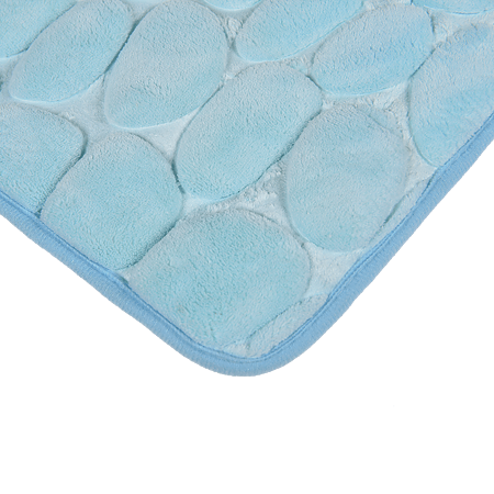 Covoras de baie Romtatay, microfibra 100%, bleu, 40 x 60 cm