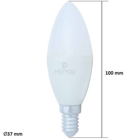 Bec LED Lohuis, lumanare, E14, 8W, 400 lm, lumina calda 3000K