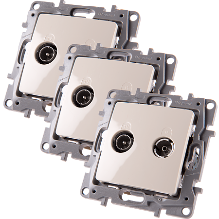 Priza TV de capat Niloe, Legrand 664662, 10 DB, ivoar