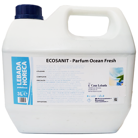 Detergent pentru obiecte sanitare Lebada Ecosanit, ocean, 3l
