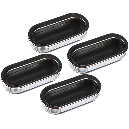 Maner PVC, ingropat, oval, cromat