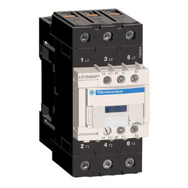 Contactor TeSys D, Schneider LC1D50AP5, 3P 50A, aux 1NO+1NC - 230V