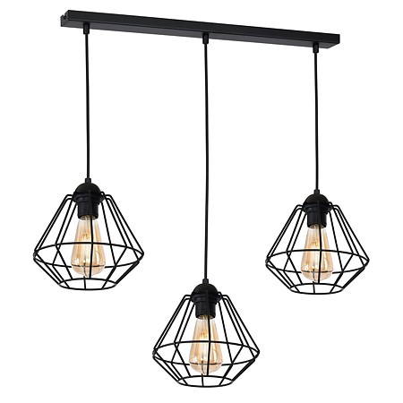 Suspensie Colin, 3xE27, 60 W, metal, negru