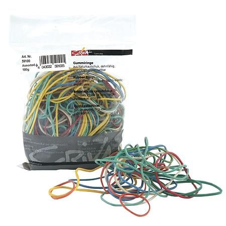 Banda elastica cauciuc, multicolora, diametru 60 mm, 100 g