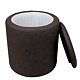 Taburet Nadia, stofa maro M612, cu spatiu depozitare, rotund, 37 x 37 x 42 cm Taburet Nadia, stofa maro M612, cu spatiu depozitare, rotund, 37 x 37 x 42 cm
