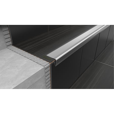 Profil pentru treapta Set S42, aluminiu, autoadeziv, argintiu, 1 m