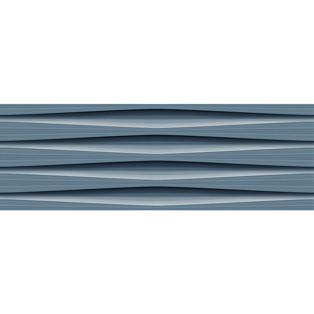 Faianta baie rectificata glazurata Baleno Aqua DK, albastru, lucios, model, 75 x 25 cm albastru