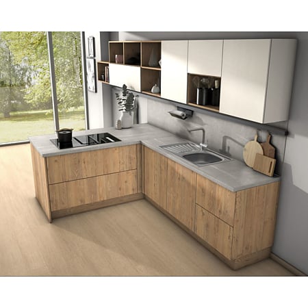 Blat bucatarie Egger F243 ST76, mat,  Marmura Candela gri deschis, 4100 x 600 x 38 mm