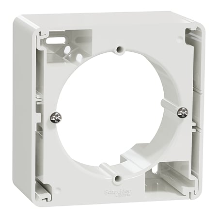 Cadru montaj aparent Schneider Sedna SDD311801, 1 modul, mijloc, alb, 84 x 83 x 43 mm