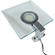 Spot LED patrat Pegaz, 2W, sticla, lumina rece, IP22