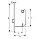 Broasca usa, 43 x 72 mm, 2 chei