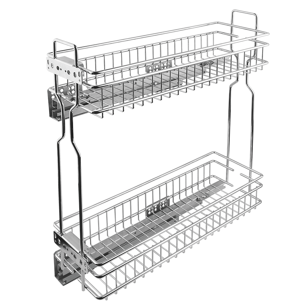 Cos Teko glisare laterala stanga, otel, glisiera ascunsa, amortizor, 189 x 450 x 510 mm