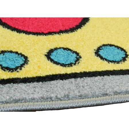 Covor Kolibri 11205/190, 100% polipropilena friese, model cu bufnite multicolor, 80 x 150 cm