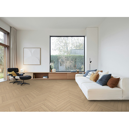 Parchet laminat 8 mm Berry Alloc Chateau Charme Light, Herringbone B, clasa de trafic 32, click Chateau Lock, 504 x 84 mm