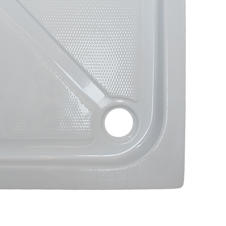 Cadita de dus Fibrex, acril sanitar, patrata, 80 x 80 x 13 cm