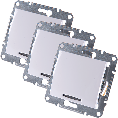 Intrerupator cap-scara, LED albastru, Sedna