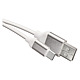 Cablu USB Emos 2.0 A/M-C/M, alb, 1 m
