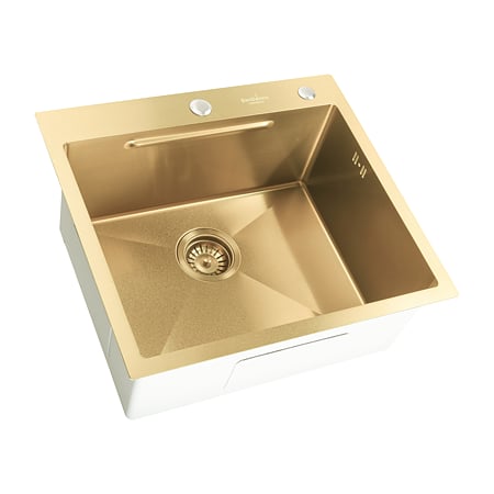 Chiuveta bucatarie Sandonna Handmade HD5550, inox auriu, 1 cuva, 50 x 55 cm