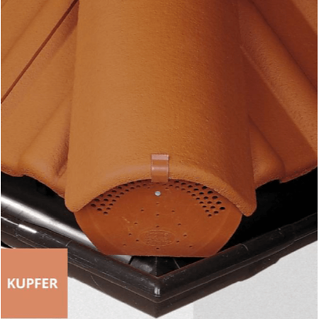 Placa inchidere coama, PVC, maro 