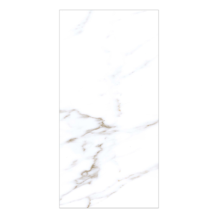 Gresie portelanata exterior Kai Ceramics Marmi, alb, aspect marmura, finisaj mat, dreptunghi, grosime 8.5 mm, 30 x 60 cm