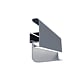Plinta parchet pentru banda LED, aluminiu, canal cablu, negru uni, 3000 x 90 x 13 mm