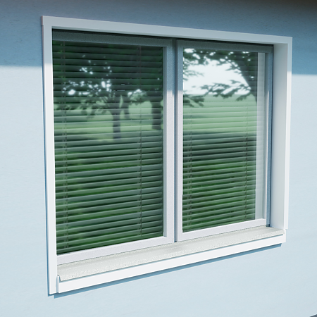 Glaf metalic exterior Caretta Briliant Z150, otel, alb, RAL 9002, 1500 x 150 mm