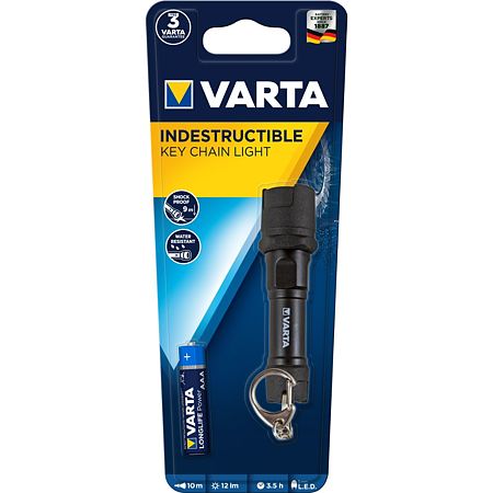 Lanterna LED tip breloc Varta 16701, indestructibila, 1 x AAA, 12 lm, IPX4