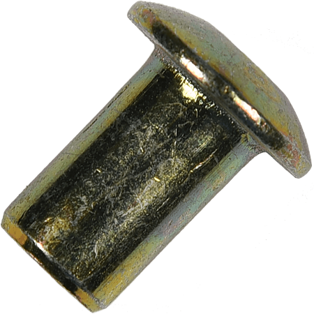 Piulita infundata rotunda, otel zincat galben, D: 15, M6 x 15 mm