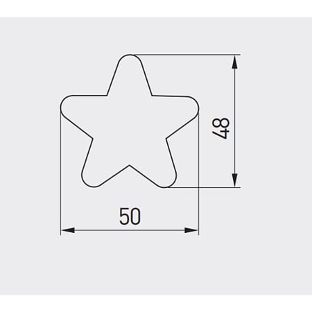 Maner Star, zamac si cauciuc, galben