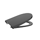 Capac WC Slim SoftClose Roca Ona, duroplast, inchidere lenta, negru mat